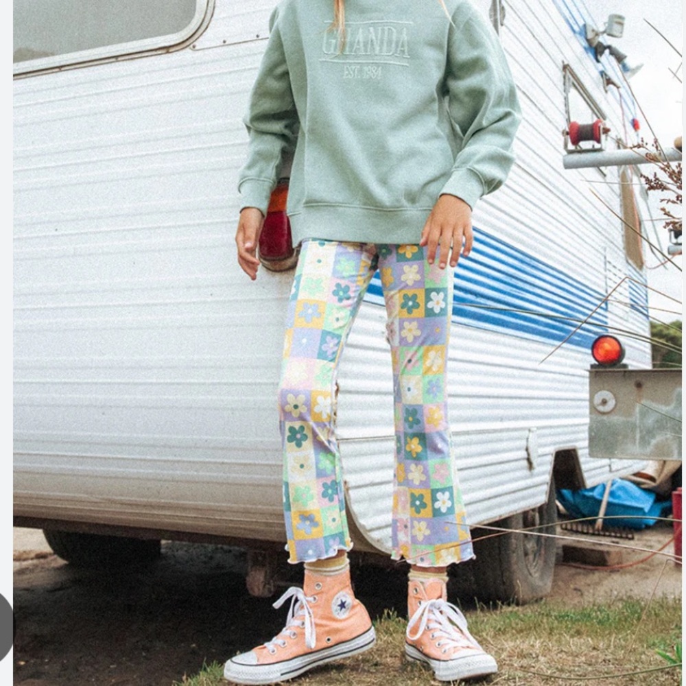 Ghanda girls legging flares flower power size 3-4 years